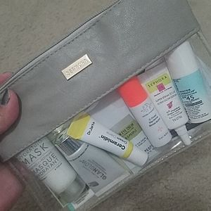 Sephora beauty bag w/ many samples!